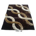 Elastic &amp; Silk Shaggy Carpet With Design